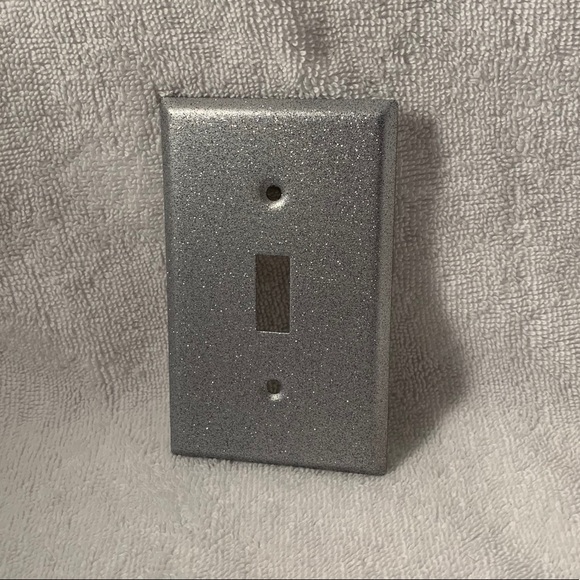 SILVER GLITTER SINGLE TOGGLE LIGHT SWITCH COVER - Picture 2 of 8